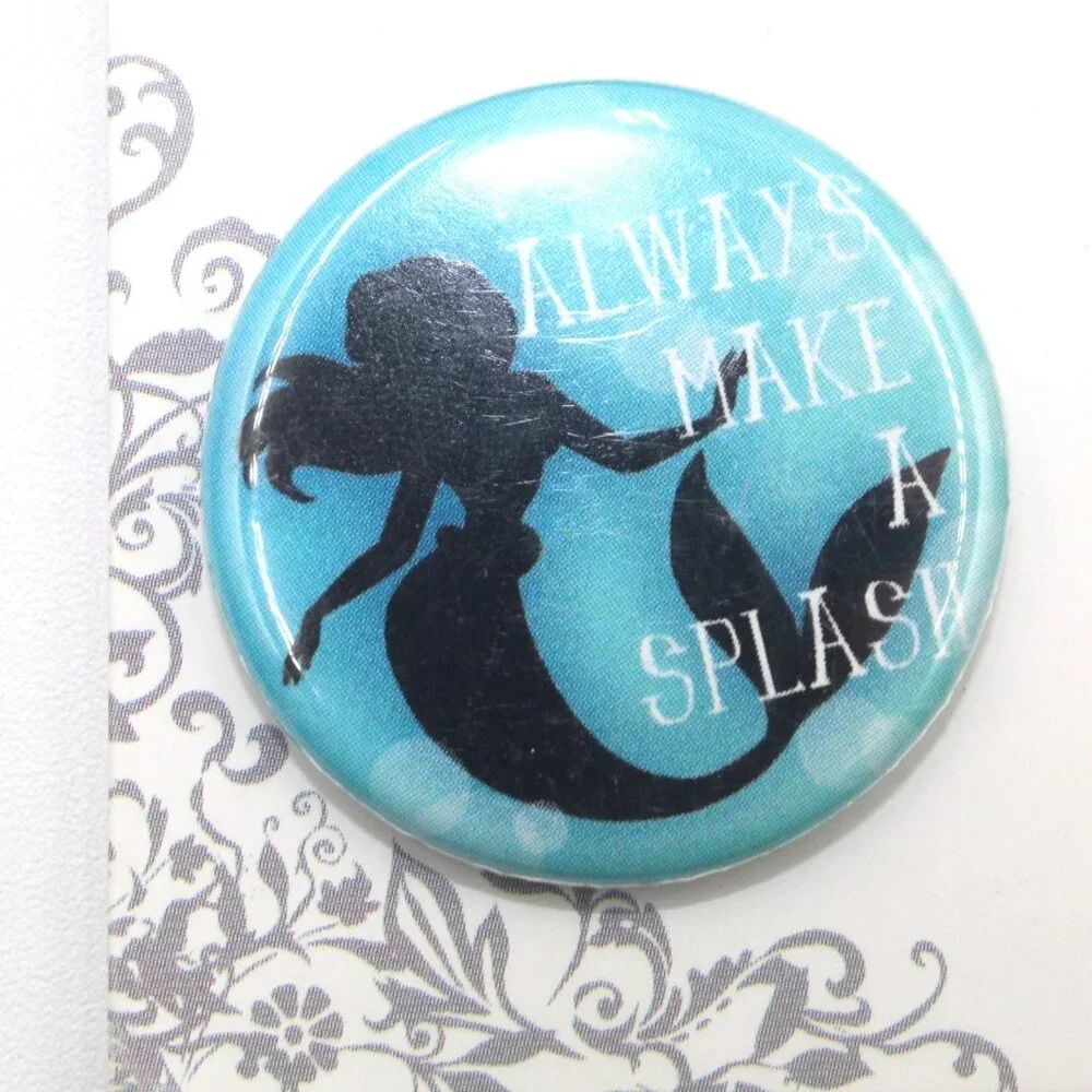 Disney Ariel The Little Mermaid 4 Pin Back Button Pin Set Ursula Flounder NEW